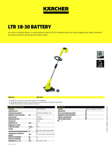 Informations sur le produit