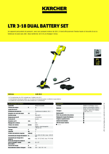 Informations sur le produit