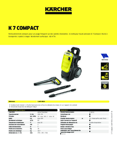 Informations sur le produit