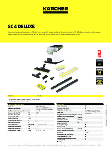 Informations sur le produit