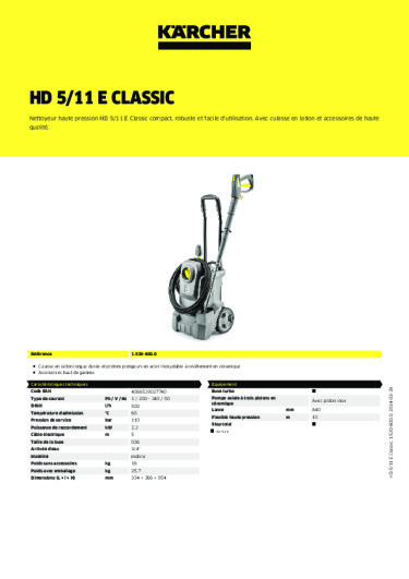 Informations sur le produit