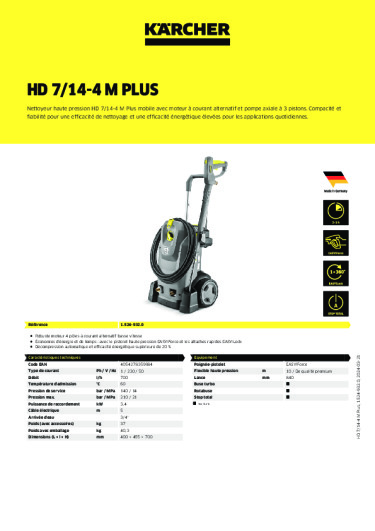 Informations sur le produit