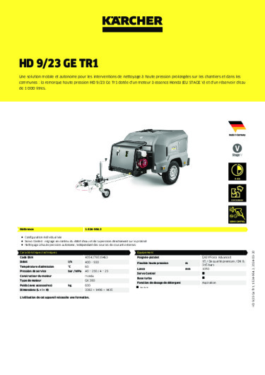 Informations sur le produit