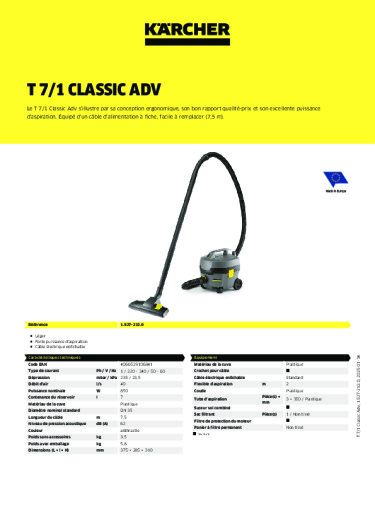 Informations sur le produit