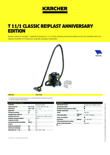 Informations sur le produit