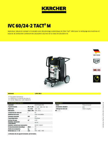 Informations sur le produit