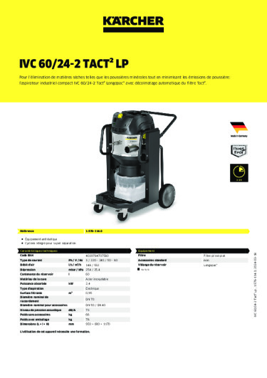 Informations sur le produit