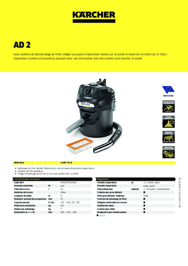 Informations sur le produit