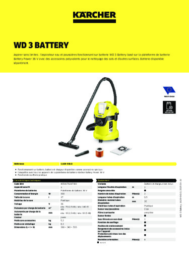 Informations sur le produit