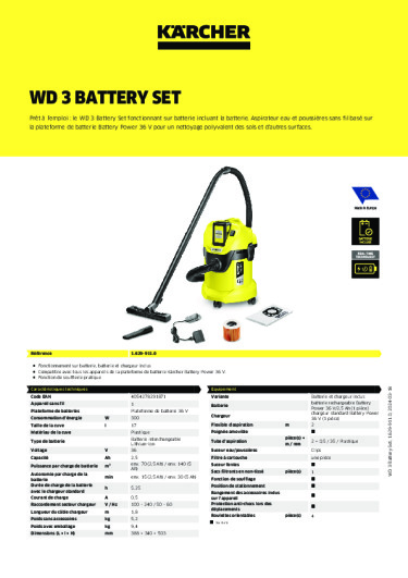 Informations sur le produit