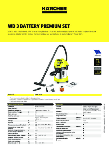 Informations sur le produit