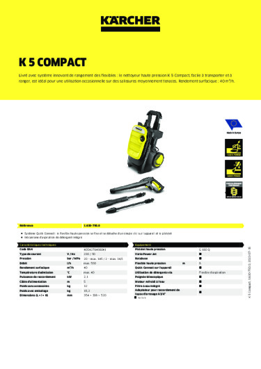 Informations sur le produit