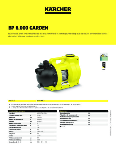 Informations sur le produit