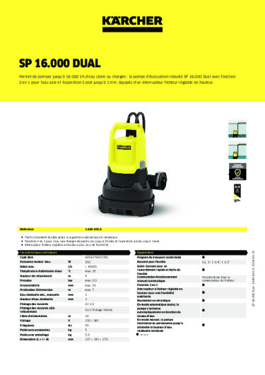 Informations sur le produit