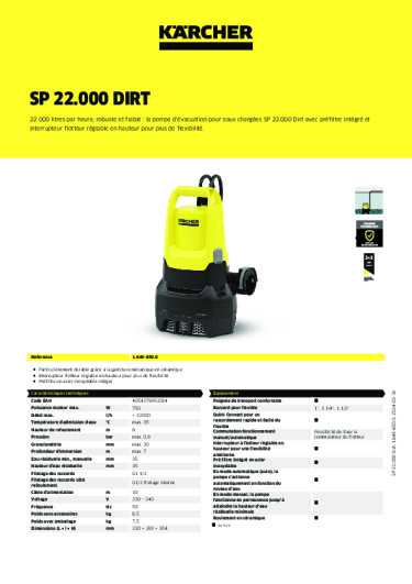 Informations sur le produit