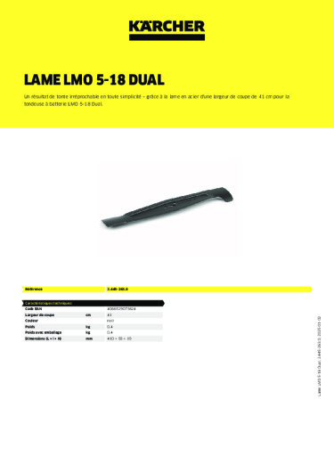 Informations sur le produit