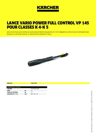 Informations sur le produit