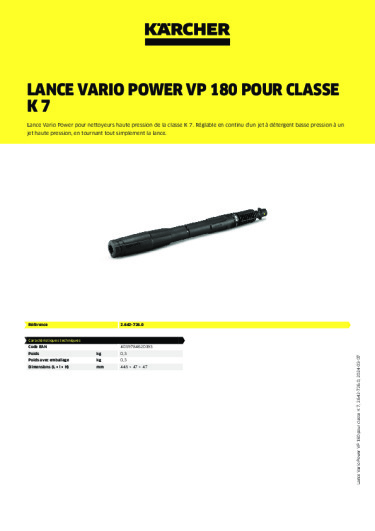 Informations sur le produit