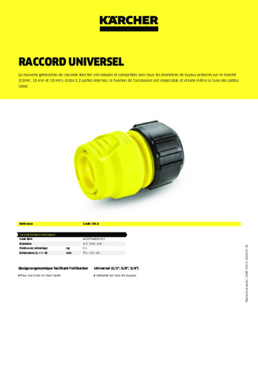 Informations sur le produit