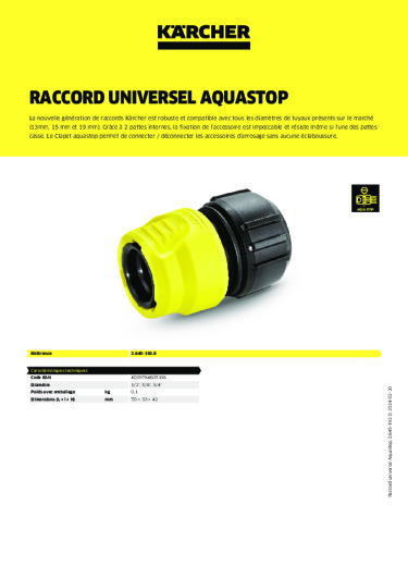 Informations sur le produit