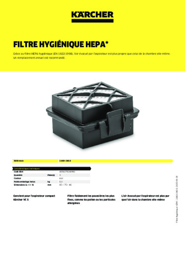 Informations sur le produit