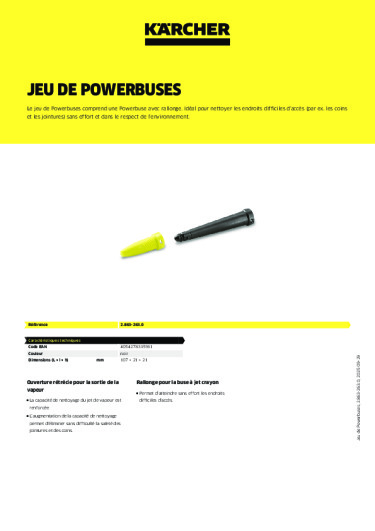 Informations sur le produit