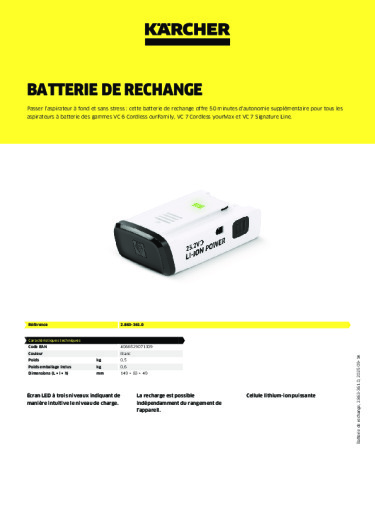 Informations sur le produit