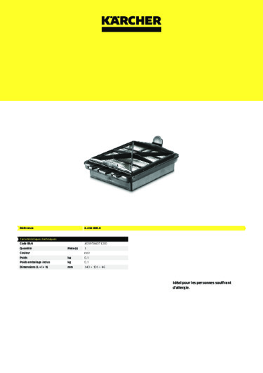 Informations sur le produit