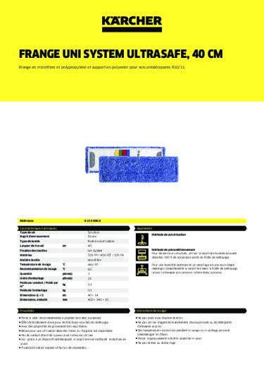 Informations sur le produit