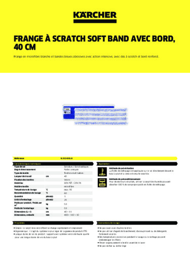 Informations sur le produit