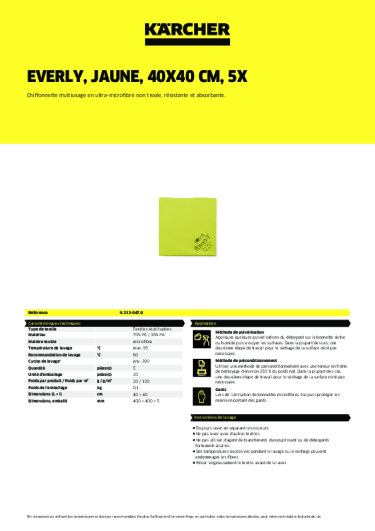 Informations sur le produit