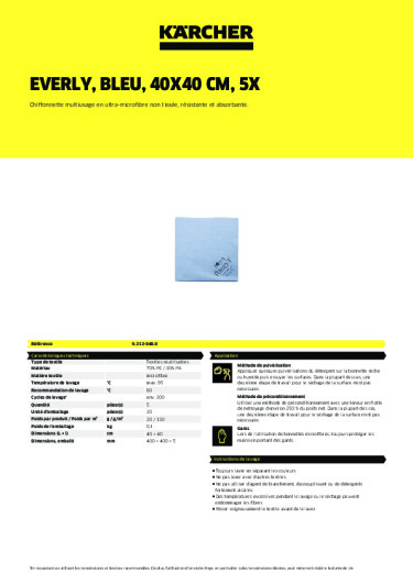 Informations sur le produit