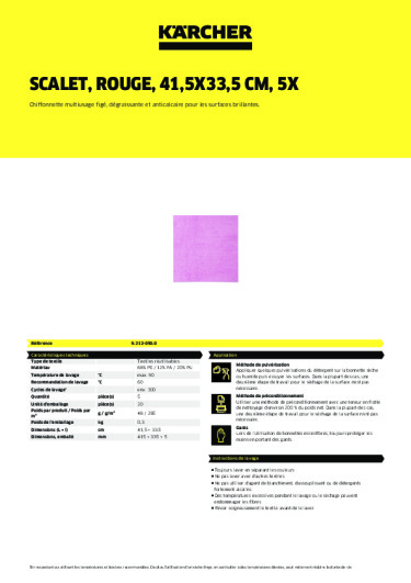 Informations sur le produit