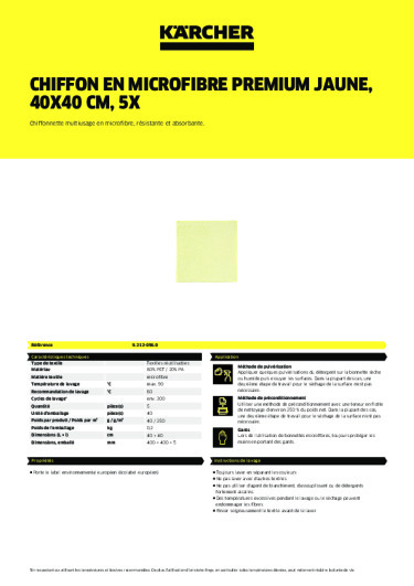 Informations sur le produit