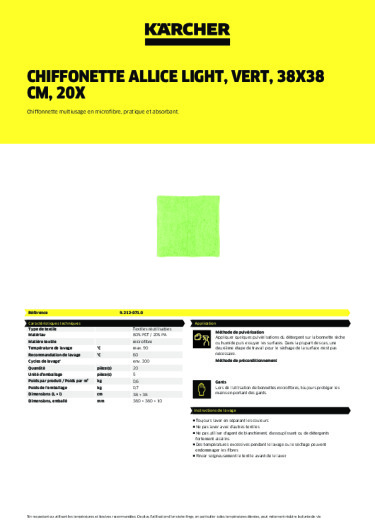 Informations sur le produit