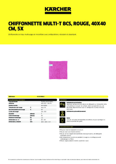 Informations sur le produit