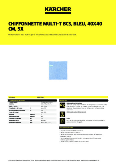 Informations sur le produit