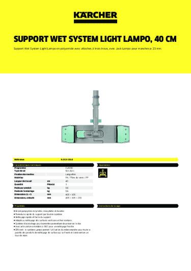 Informations sur le produit