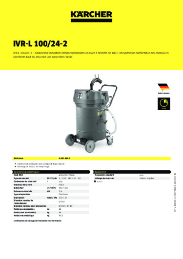 Informations sur le produit