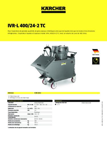 Informations sur le produit