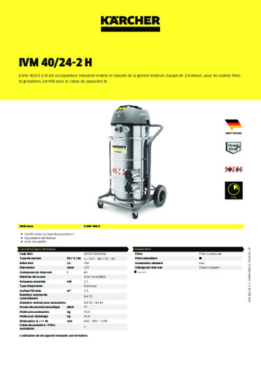 Informations sur le produit