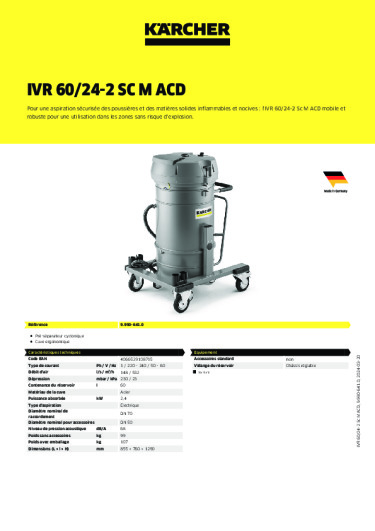 Informations sur le produit