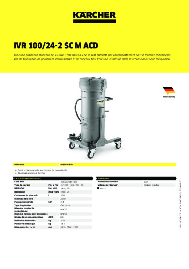 Informations sur le produit