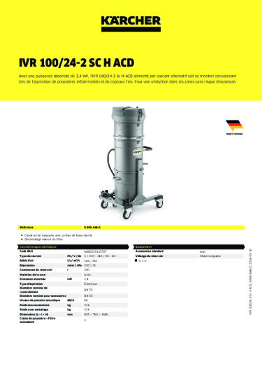 Informations sur le produit