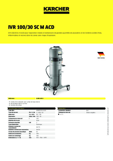 Informations sur le produit