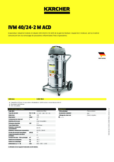 Informations sur le produit