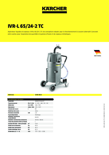 Informations sur le produit