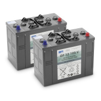 Jeu de batteries, 24 V, 105 Ah, Sans maintenance