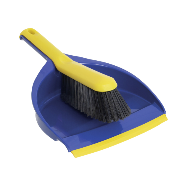 Ensemble pelle-balayette universel bleu