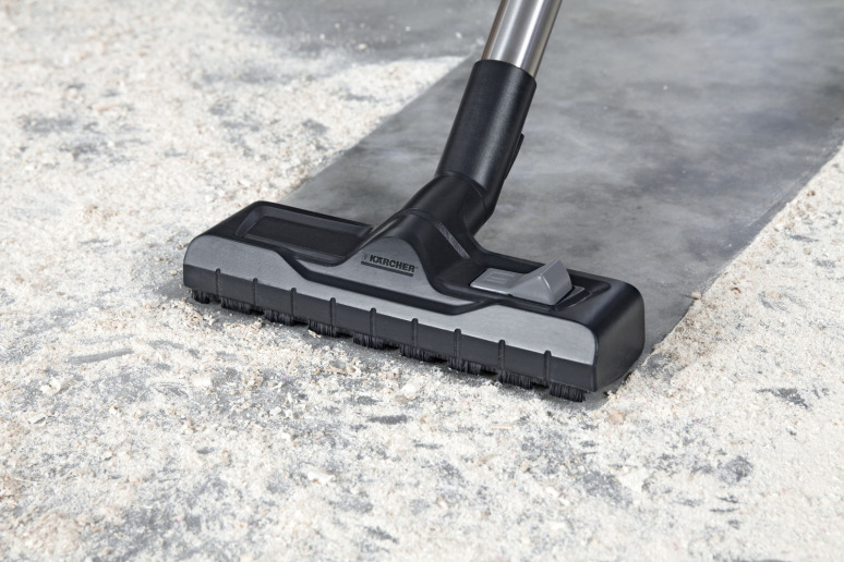 Omschakelbare nat- en droogzuigmond met parkeerstand